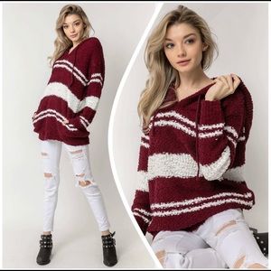 Striped Popcorn Sweater